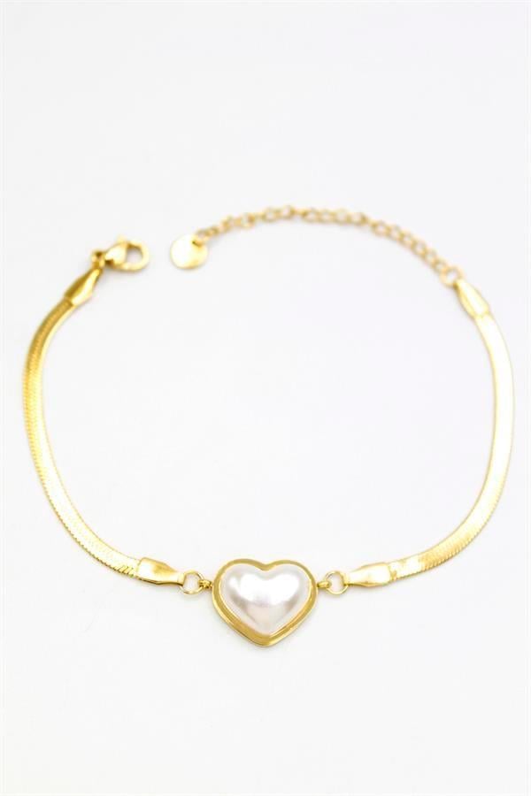 Kalp Bileklik - Altın