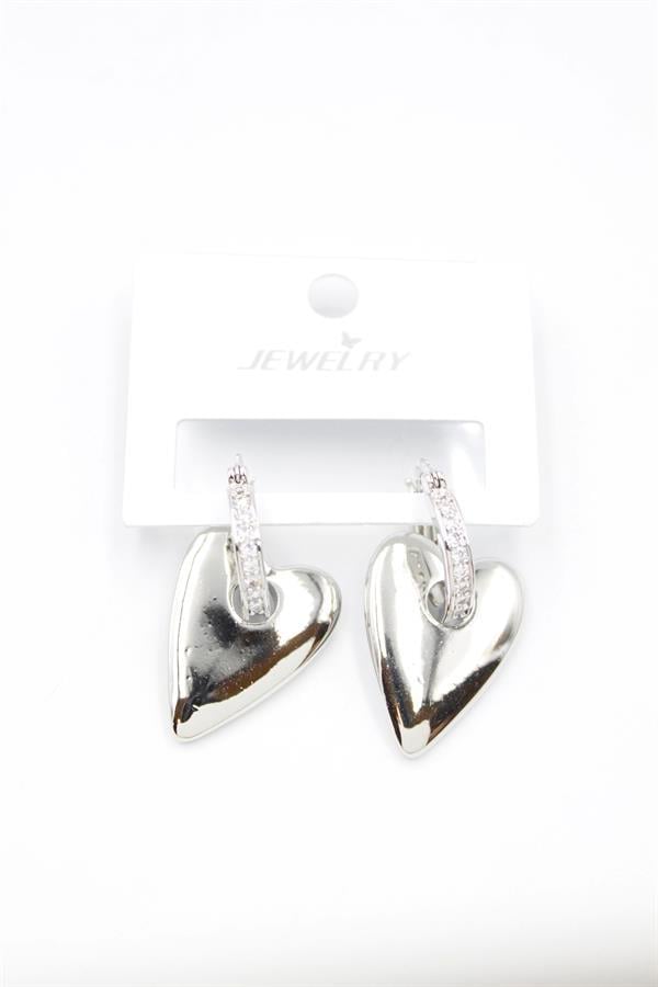 Kalp Küpe - Gümüş