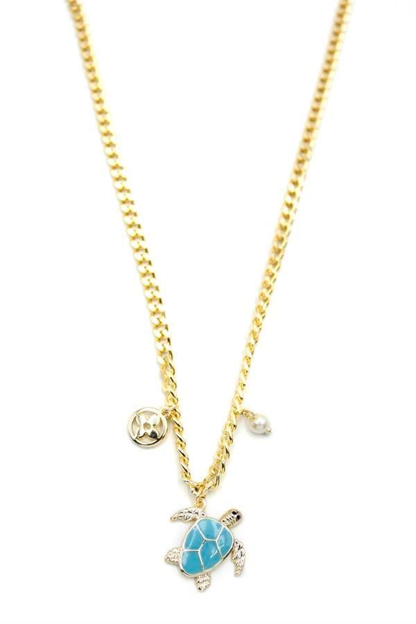 Kaplumbağa Kolye - Altın