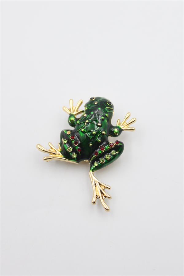 Kurbağa Broş - Yeşil