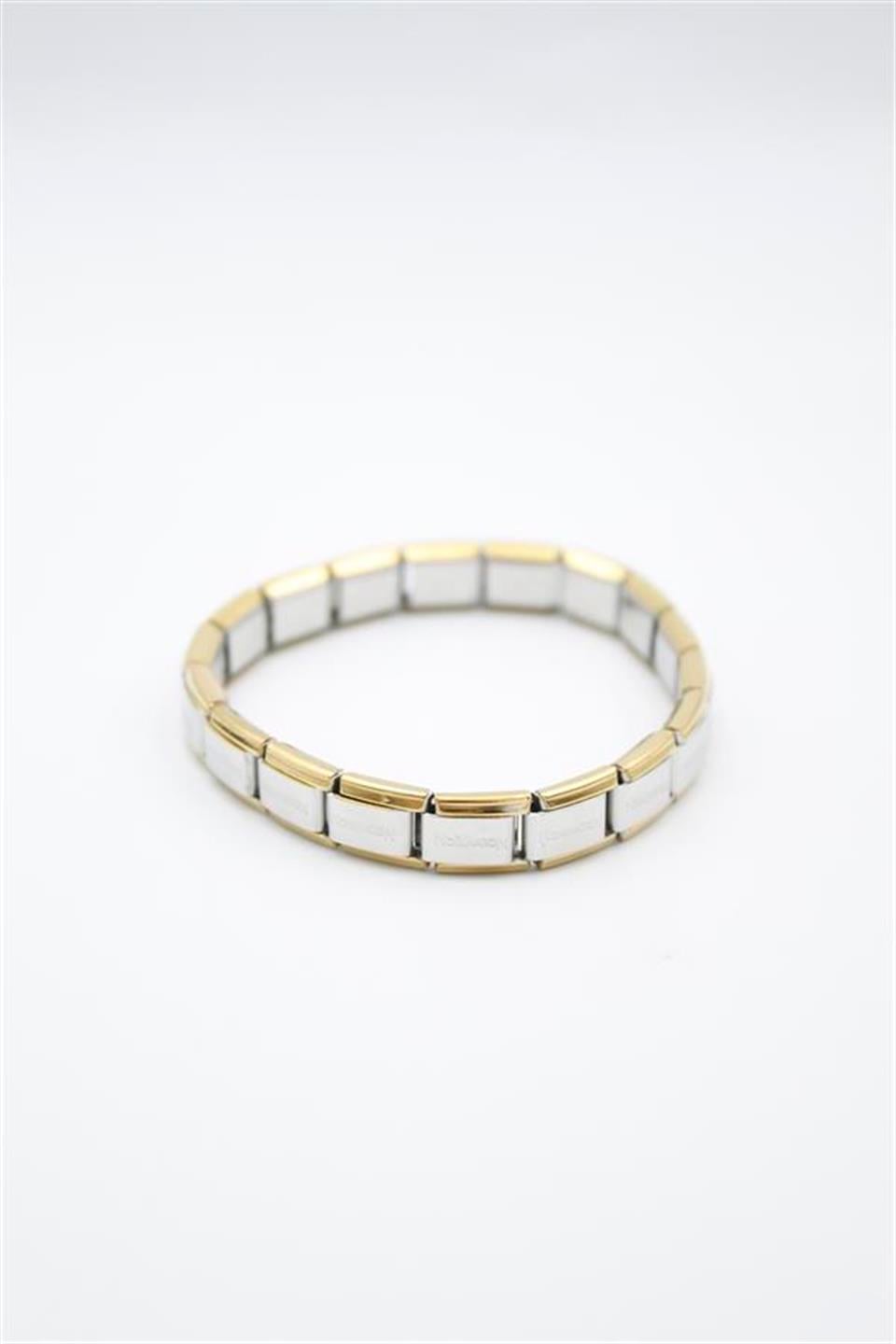 Lastikli Çelik Bilezik - Gümüş