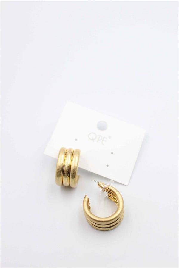 Mat Halka Küpe - Altın