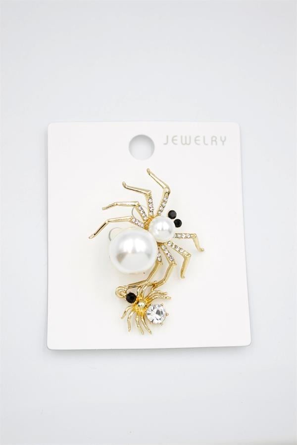 Örümcek Broş - Altın