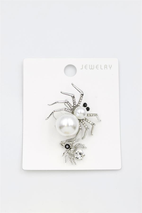 Örümcek Broş - Gümüş