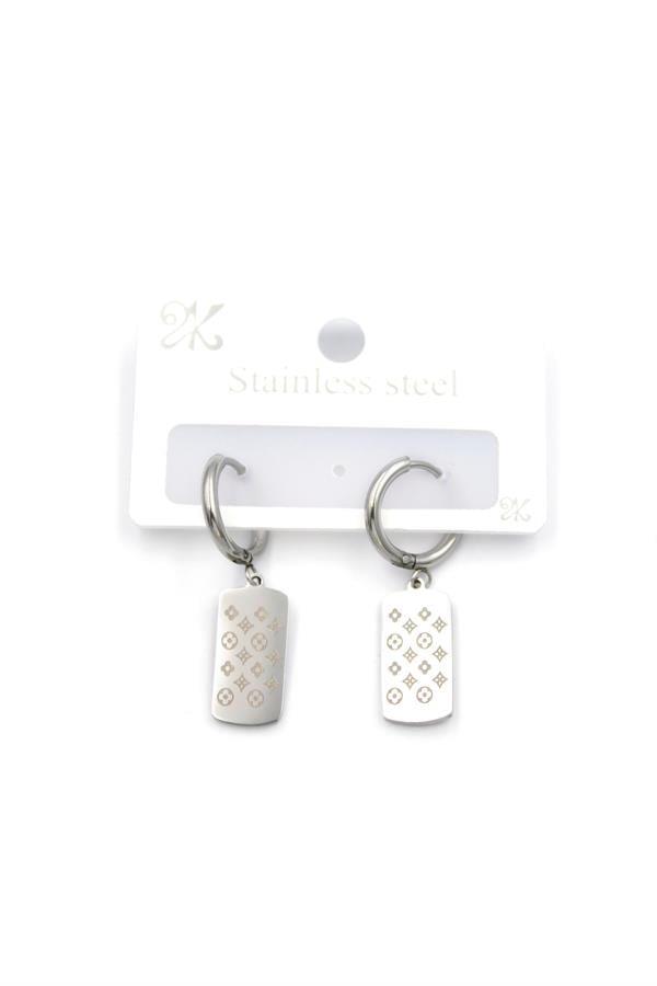 Sallantılı VC Yonca  Küpe - Gümüş