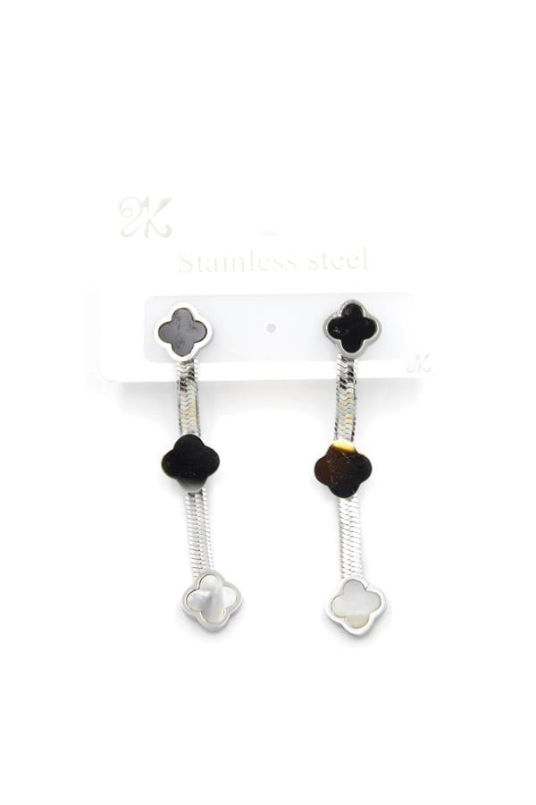 Sallantılı VC Yonca  Küpe - Gümüş