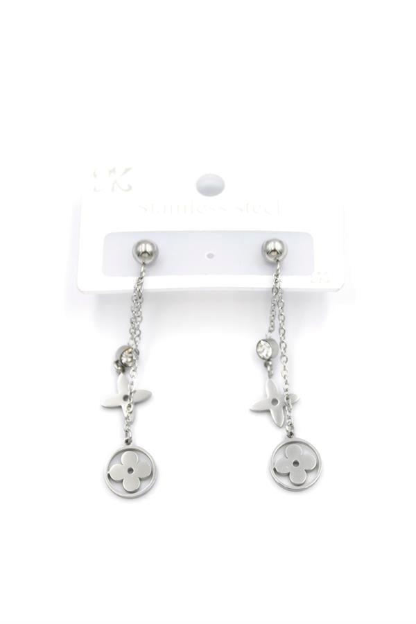 Sallantılı VC Yonca  Küpe - Gümüş