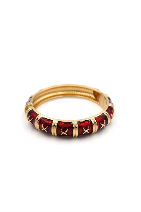 TF Sim Mineli Bilezik - Kırmızı