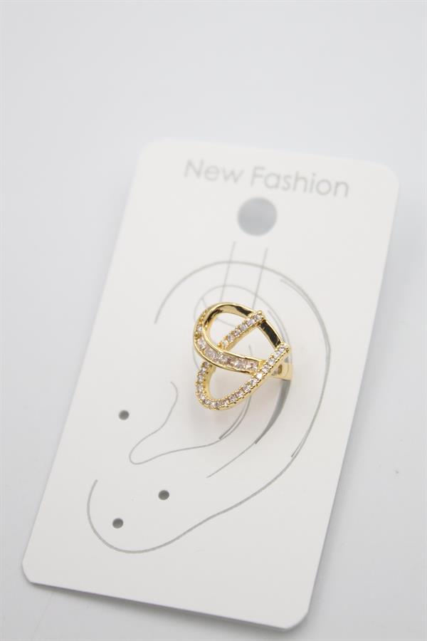 Taşlı Kıkırdak Küpe - Altın