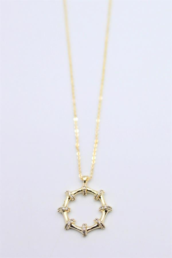 Taşlı Kolye - Altın