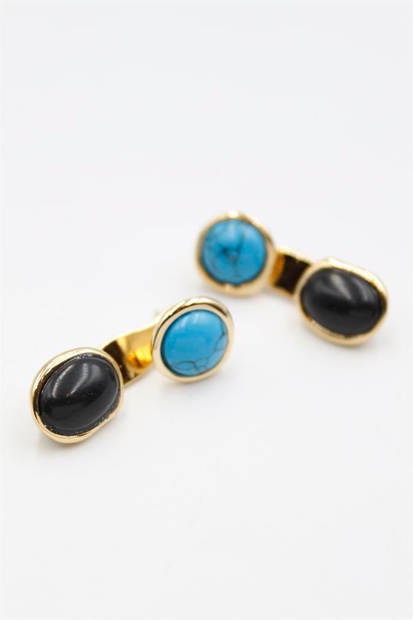 Taşlı Küpe - Altın