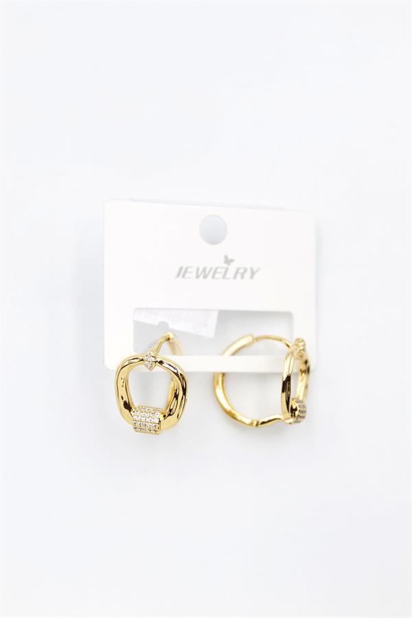 Taşlı Küpe - Altın