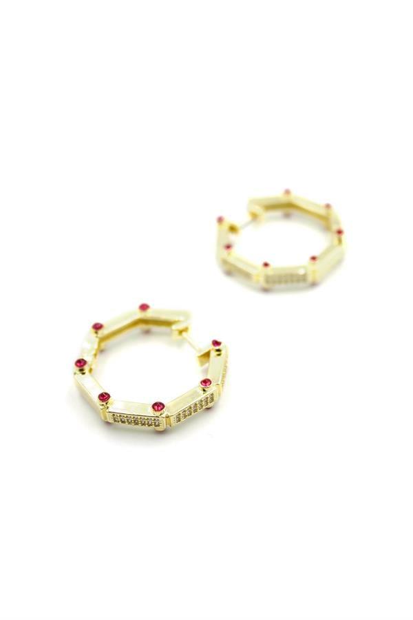 Taşlı Serenay  Küpe - Altın