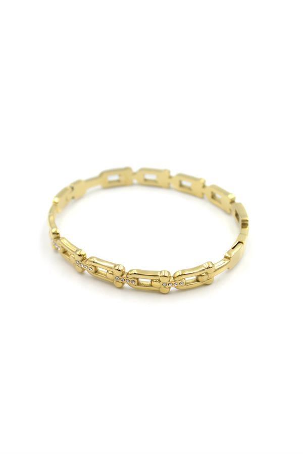 Taşlı Tf Bilezik - Altın