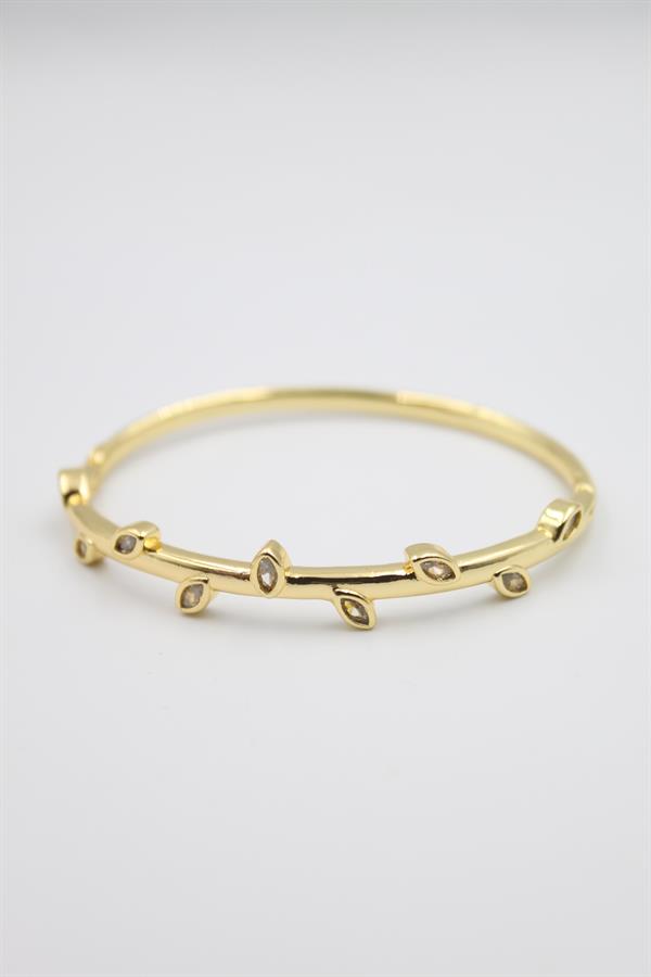 Taşlı Vip Bilezik - Altın