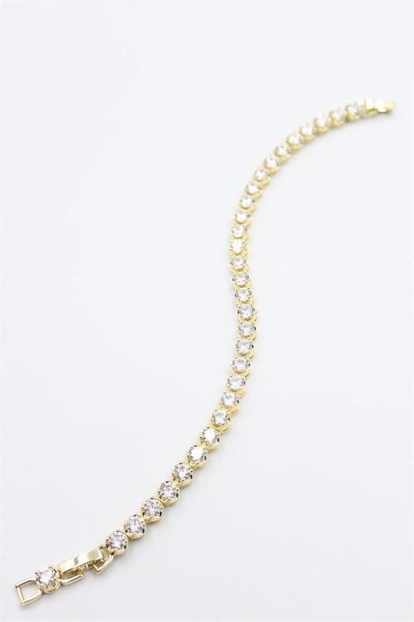 Taşlı Xuping Bileklik - Altın