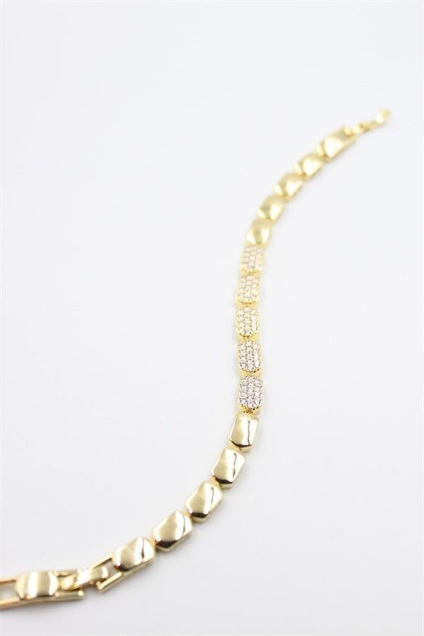 Taşlı Xuping Bileklik - Altın