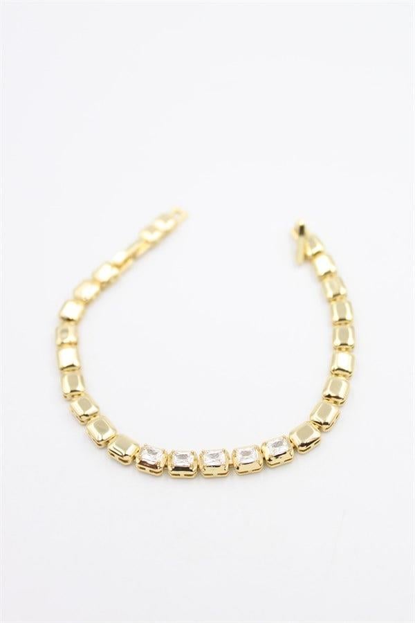 Taşlı Xuping Bileklik - Altın