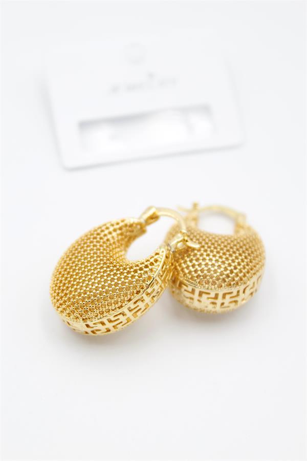 Telkari Halka Küpe - Altın