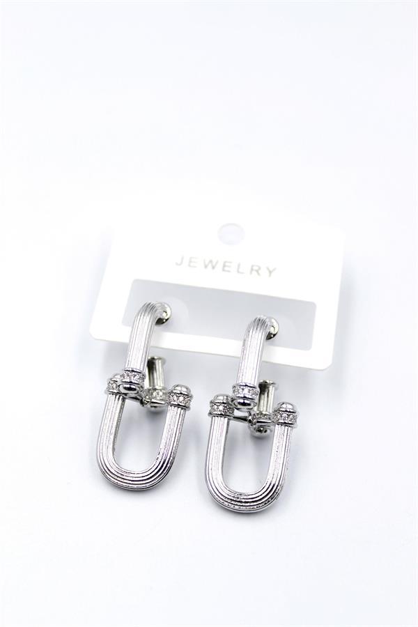 Tf Zincir Küpe - Gümüş