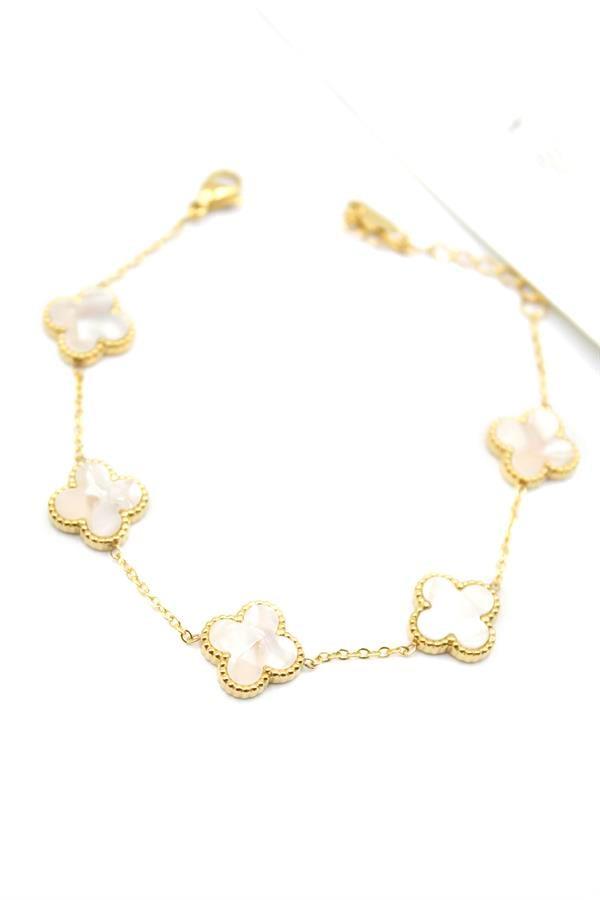 VC Yonca Bileklik - Beyaz