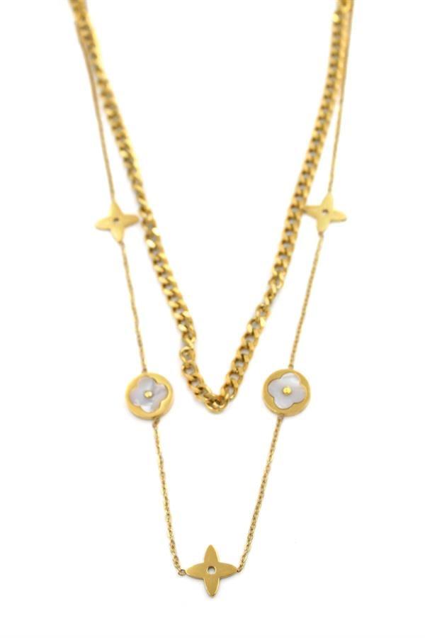 Vc Yonca Kolye - Altın