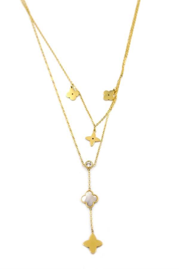 Vc Yonca Kolye - Altın