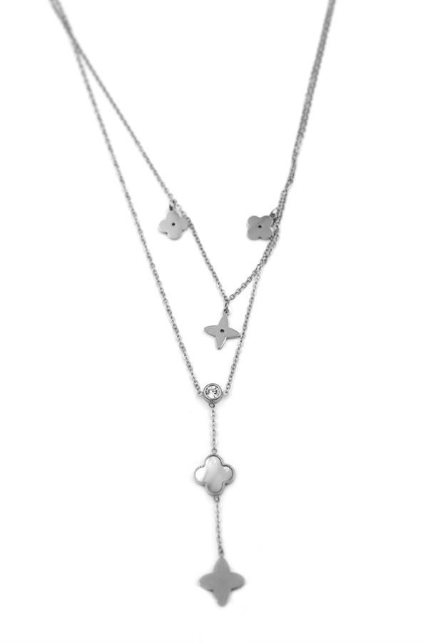 Vc Yonca Kolye - Gümüş