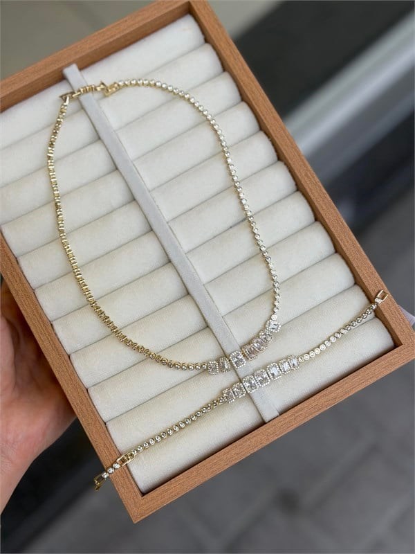 Xuping Baget Set  Kolye - Altın