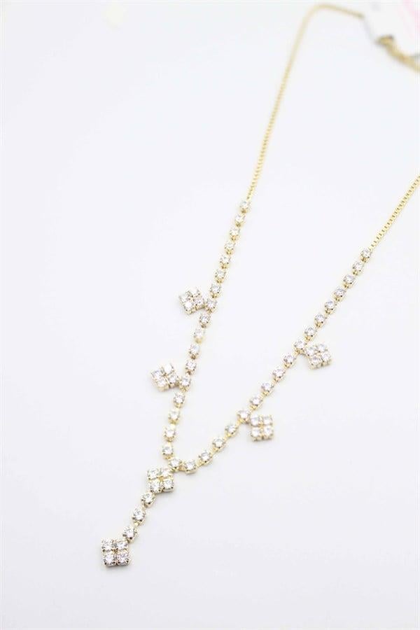 Xuping Taşlı Kolye - Altın