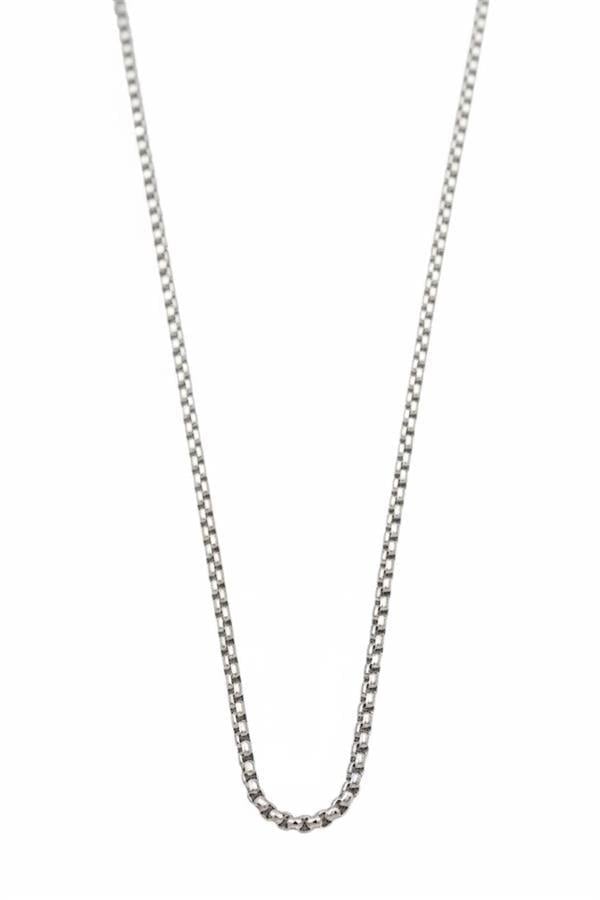 Yılan Zincir Kolye - 45 cm - Gümüş