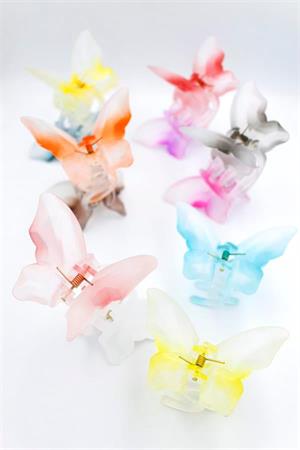 12li Kelebek Tırmık Toka - ÇOK RENKLİ