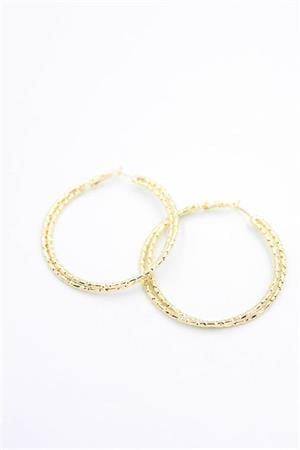 2li Halka Küpe- 5 cm - Altın