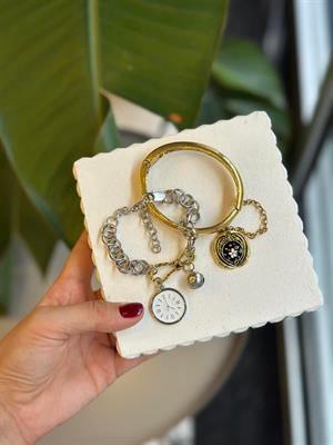 2li Zincirli Saat Bileklik - ÇOK RENKLİ