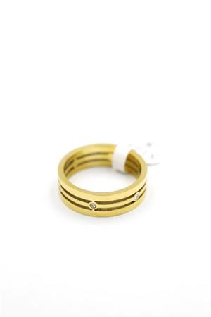 6lı Çelik Yüzük - Altın