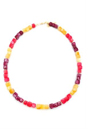 Akrilik Kolye - Fuşya