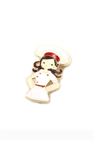 Aşçı Broş - Beyaz