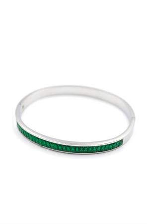 Baget Taşlı Bilezik - Yeşil