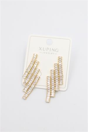 Baget Taşlı Küpe - Altın