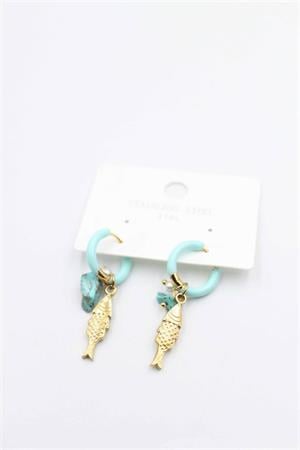 Balık Küpe - Turkuaz