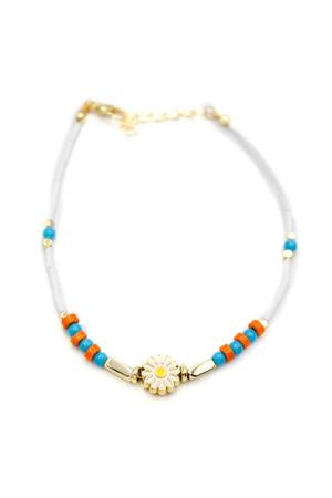 Boncuklu Papatya Halhal - Altın