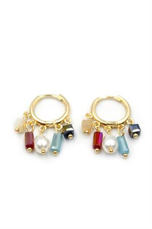 Boncuklu Shakira Küpe - Altın