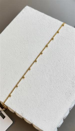 Boncuklu Yıldız Bileklik - Altın