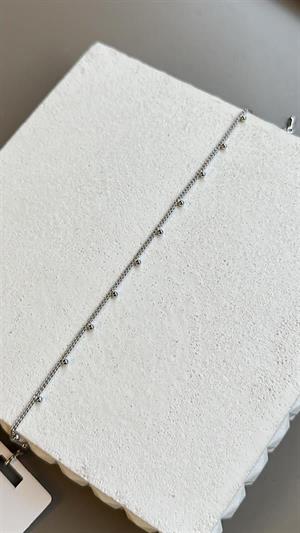 Boncuklu Yıldız Bileklik - Gümüş