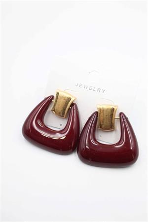 Çanta Küpe - Bordo