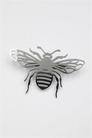 Çelik Arı Broş - Gümüş