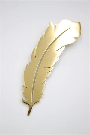 Çelik Tüy Broş - Altın