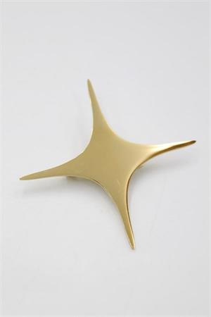 Çelik Yıldız Broş - Altın
