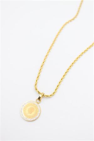 Çeyrek Kolye - 60 cm - Altın