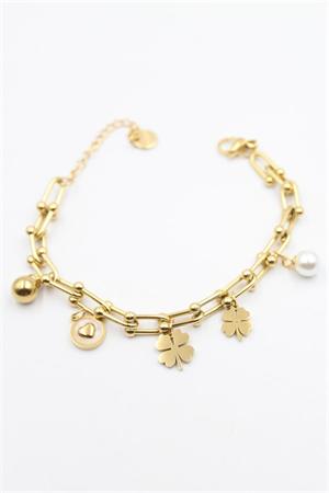 Charm Tfn Zincir Bileklik - Altın